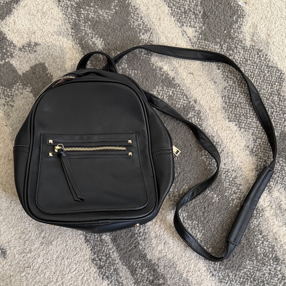 Target Black Backpack with Gold Accents